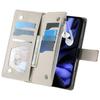 For Google Pixel 10 Pro XL/Pixel 9 Pro XL Case Zipper Wallet Color Splicing Leather Flip Phone Cover with Straps