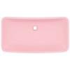 VidaXL Luxury Rectangular Washbasin Countertop Basin Toilet Hand Wash Basin Bathroom Cosmetic Room Home Pink Matte 146955