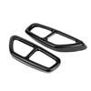 2Pcs Car Stainless Steel Black Exhaust Tailpipe Cover Trim for BMW 5 Series G30 2017 2018