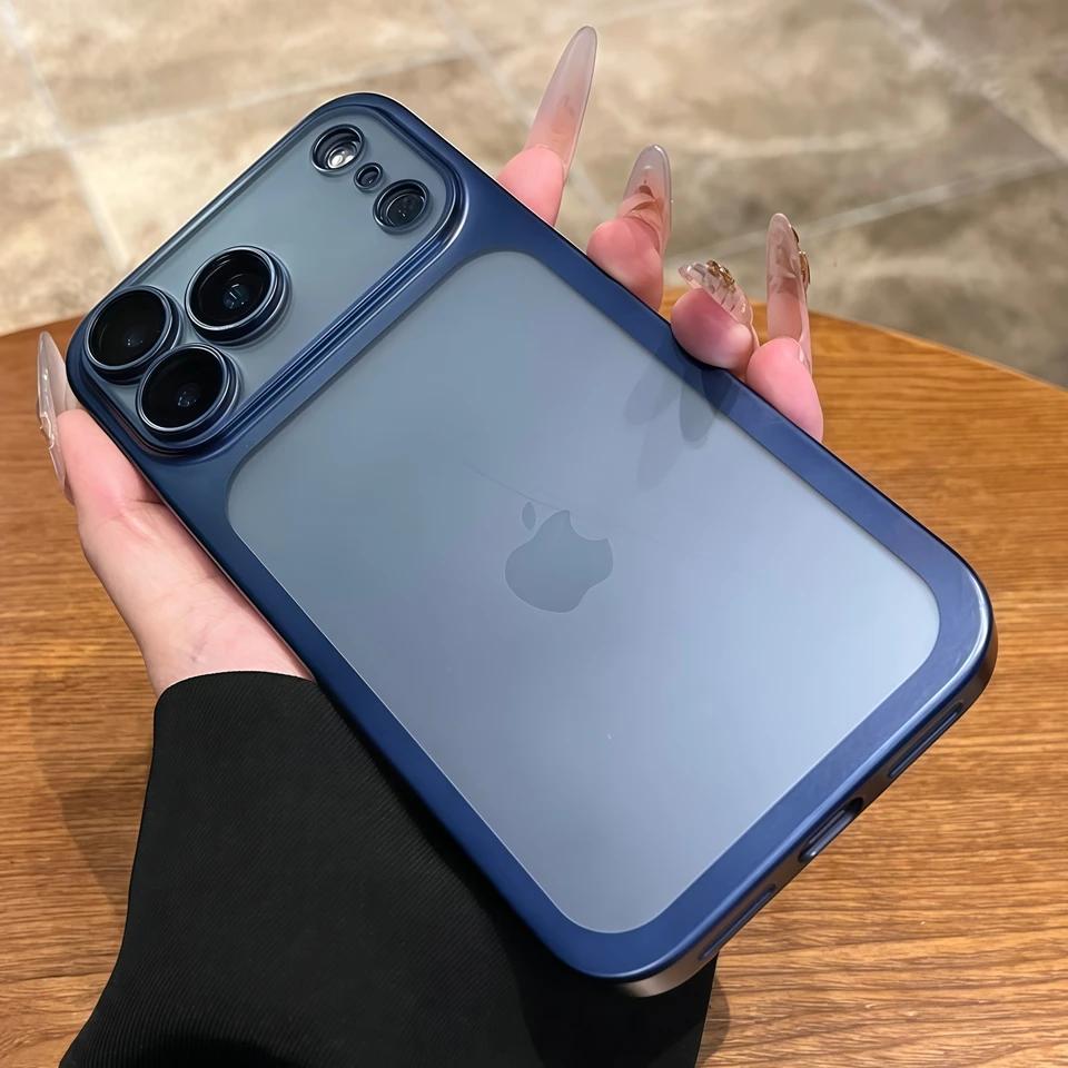 Ультратонкий чехол для телефона iPhone 17 Air 16E 14 15 16 13 Pro Max Plus 16Pro 17Pro Max Матовый Официальный Ударопрочный Защитный Чехол