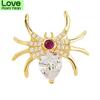 New Arrival Cubic Zirconia Spider Collar Pin Fashion Women And Men Brooches Insect Jewelry Copper Material