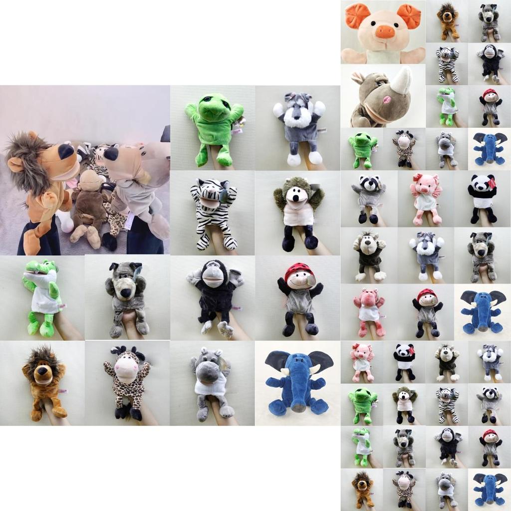 Interactive Animal Plush Toys Cartoon Hand Puppets For Early Learning