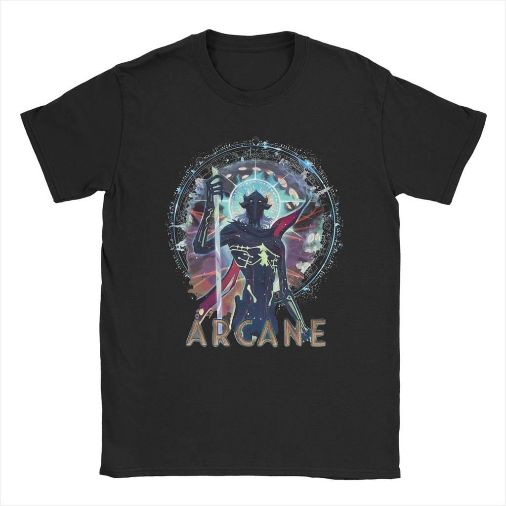 Мужские футболки Jayvik Arcane Game Смешные Хлопковые Футболки С Коротким Рукавом Футболки С Круглым Вырезом Топы С Графическим Принтом