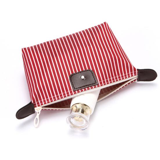 Полосатая косметичка водонепроницаемая складная большая емкость застежка-молния в форме пельменя портативная косметика