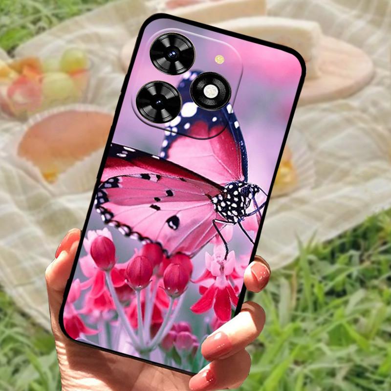 Для Tecno Spark 20 20C Чехол-бампер Силиконовый Мягкий Мраморный Черный Funda Coque для Tecno Spark 20 Pro Защитные Чехлы Spark20