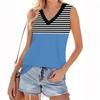 Women's Fashion Casual Daily Versatile Striped Texture Slim Fit Summer Vest Top