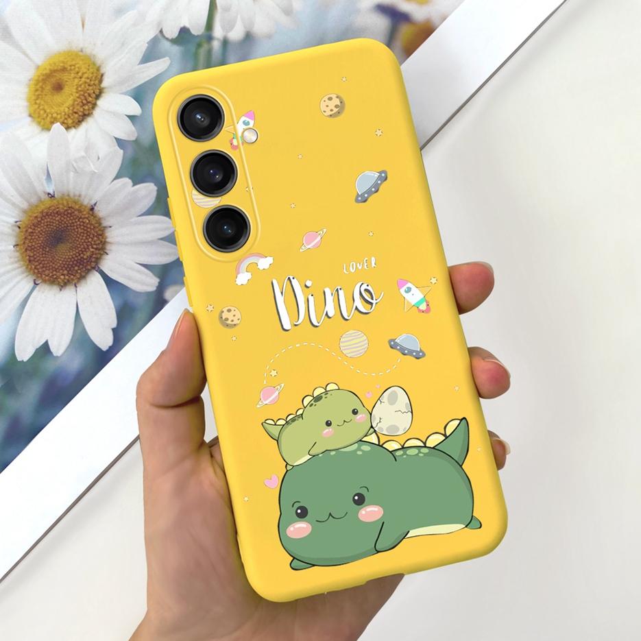 For Samsung Galaxy S23 FE Case Cute Dinosaur Cartoon Cover Soft TPU Phone Case For Samsung S 23 Plus Galaxy S23 Utra S23+ Bumper