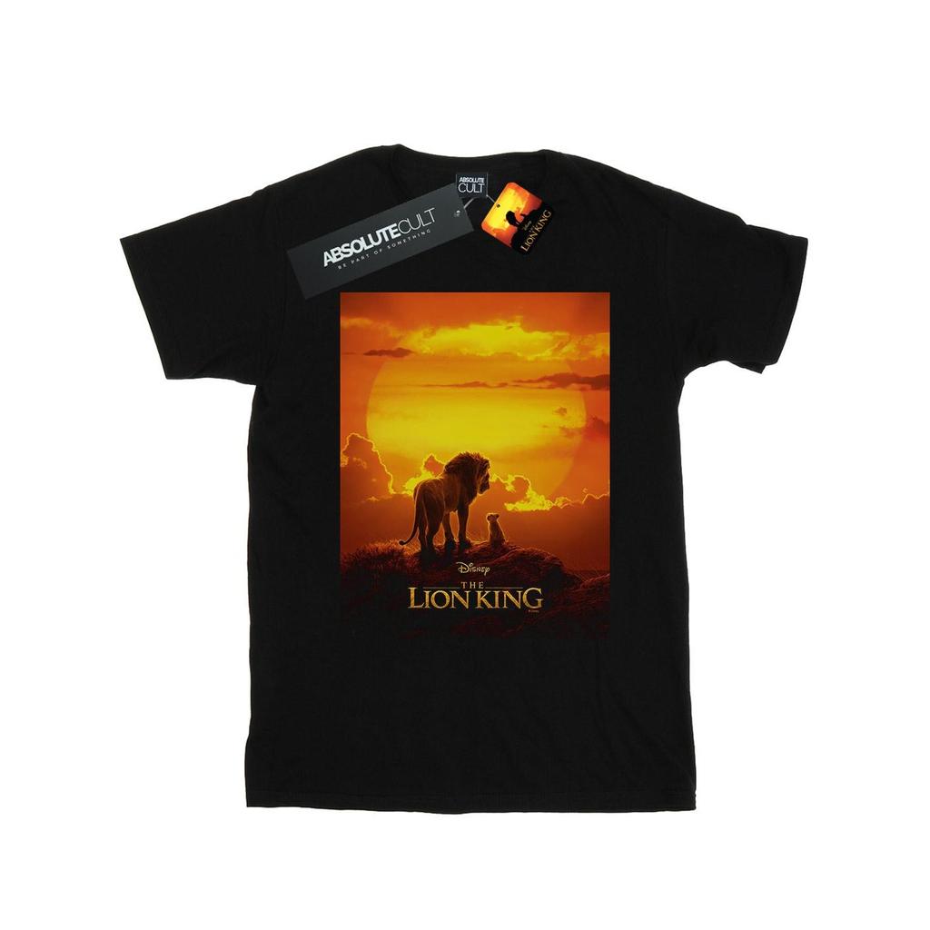 Disney Womens/Ladies The Lion King Movie Sunset Poster Cotton Boyfriend T-Shirt