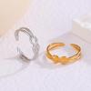 Женское экологичное открытое геометрическое кольцо из титановой стали - Невыцветающее, Повседневный модный аксессуар