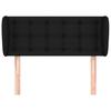 vidaXL Kopfteil mit Ohren Schwarz 93x23x78/88 cm Stoff