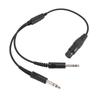 5 Pin XLR to GA Dual Plug Y Splitter Headphone Adapter for Airbus XLR 5 Pin Female to GA Dual Male Plug Aviation