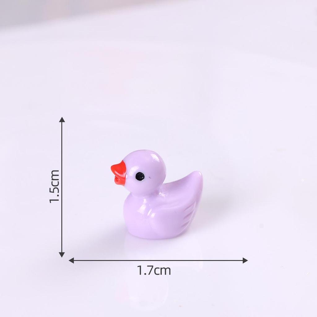 Miniature Colorful Luminous Duck Resin Ornaments for Micro Landscape and Moss Decor