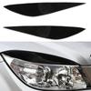 2pcs Front Headlight Eyelid Eyebrows Piano Black Molding Cover Trim For Mercedes-Benz C-Class W204 2008 2009 2010 2011