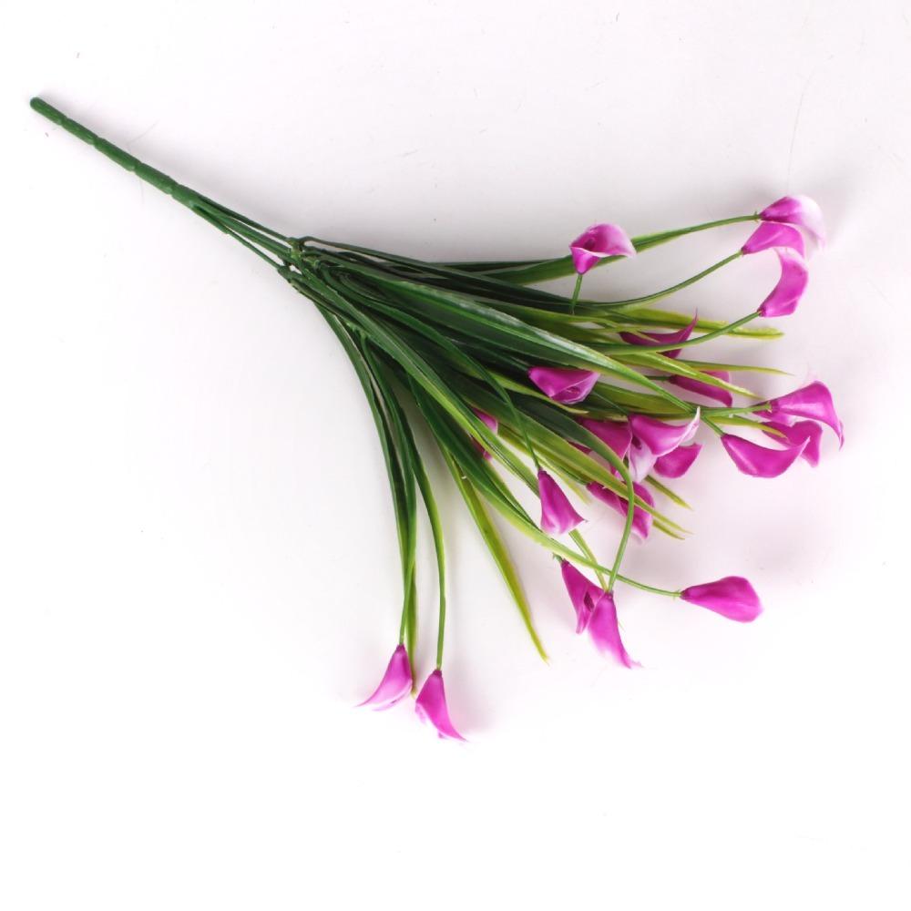 Пластиковая мини искусственная калла цветочная композиция 25 головок/букет новые искусственные растения украшение стола