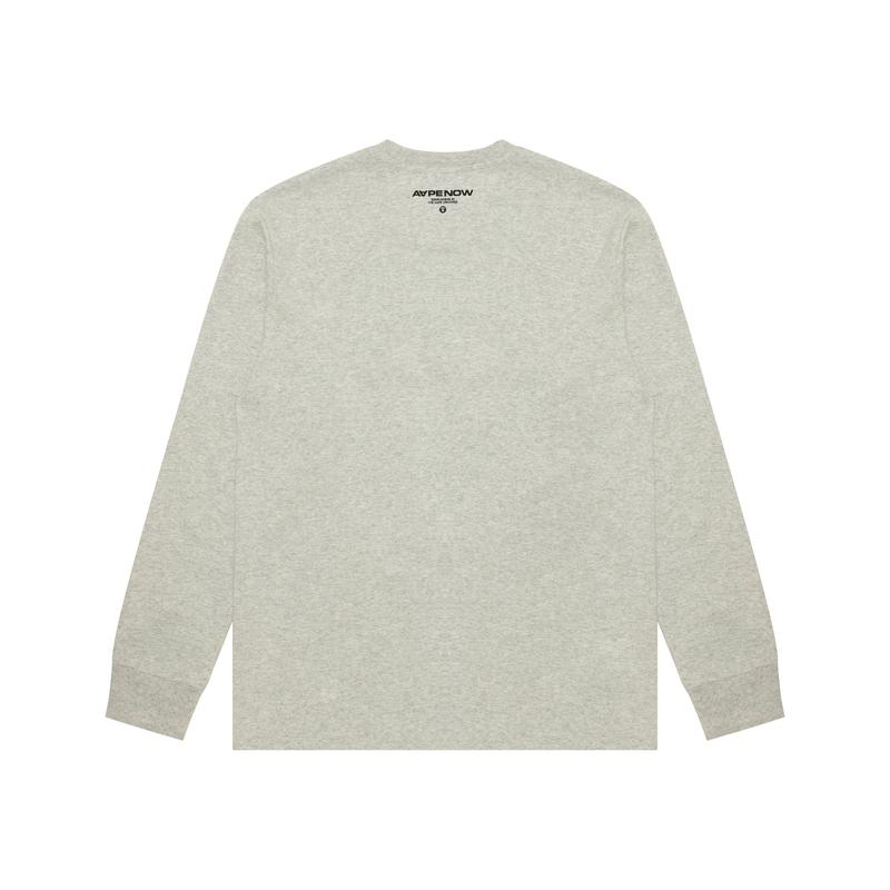 Aape By *A Bathing APE® Logo patch Long sleeved T shirt AAPLTM1540XAN