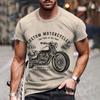 Vintage Men's T Shirt Motorcycle Printed Motor Vehicle Graphic Casual Streetwear Tees Tops Male Loose Oversized Men Clothing