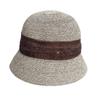 Summer casual linen fine paper straw bucket hat women's summer sun hat exquisite elegant top hat can be rolled