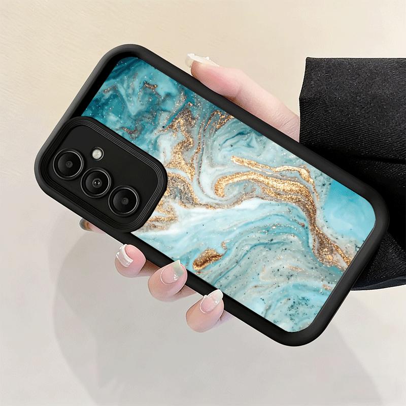Чехол для телефона Samsung Galaxy A17 A16 A15 A14 A13 Золотой Гранитный Мраморный Узор A56 A36 A26 A55 A35 A25 A54 A34 A24 A53 A33 A23 A0