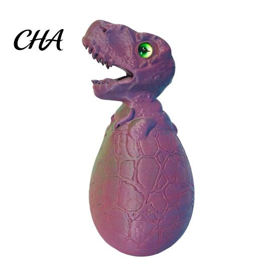 Dinosaur Stress Relief Toy 3D Printed Egg Toy, Articulated Tyrannosaurus Fidget for Desk Decor Relief, Desktop Ornament Home Office Collectible Model