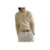 Свитер мужской Polo Ralph Lauren однотонный с логотипом, с круглым вырезом, вязаный, артикул MNPOSWE16822194-101