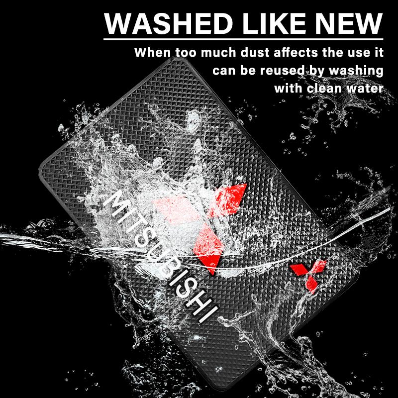 Car Interior Accessories Logo Anti Slip Mat Phone Holder Non-Slip Mat For Mitsubishi ASX Lancer Pajero Outlander L200 EVO Lancer