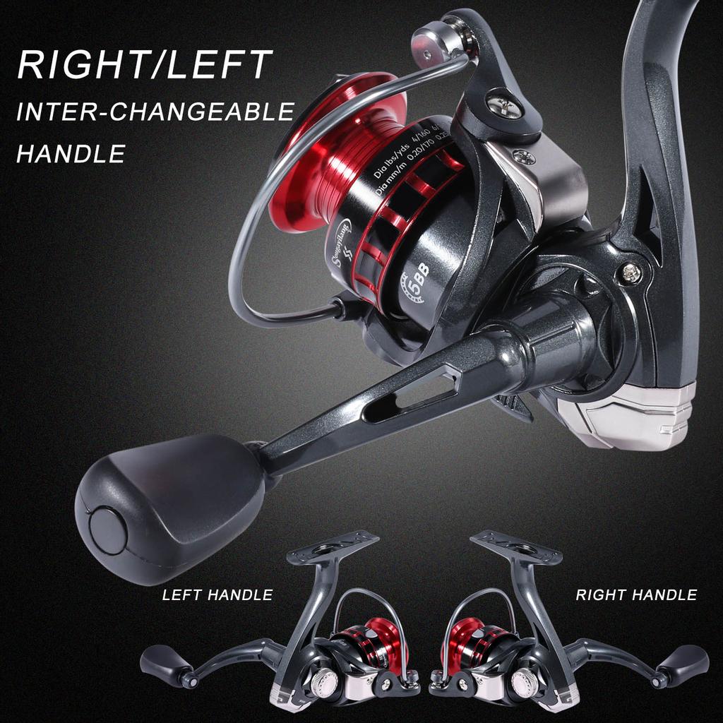 SOUGAYILANG Спиннинговая рыболовная катушка, передаточное число 5,2:1, 5BB, легкая, ультрагладкая, катушка для морской рыбалки, Макс. драге, 3 кг