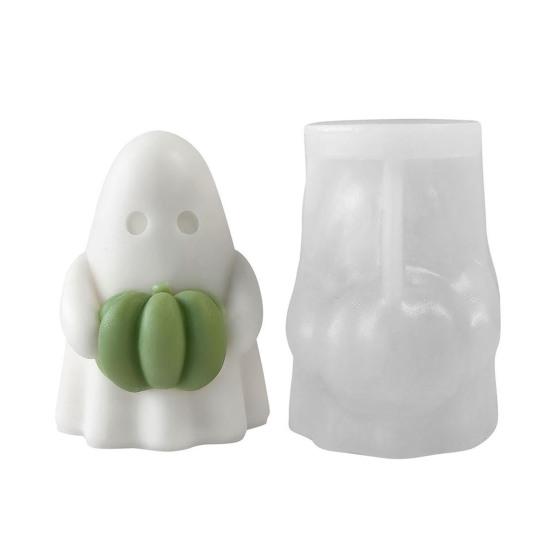 Форма для свечи на Хэллоуин 3D Привидение Тыква Силиконовая форма для эпоксидной смолы