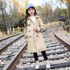 Girls Jackets Solid Children Windbreaker Bow Coat Trench Spring Autumn Girl Jacket