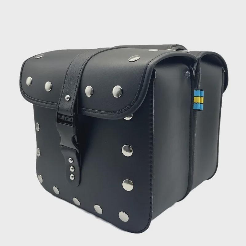 Универсальная кожаная водонепроницаемая боковая сумка для ретро-мотоцикла Yamaha GT150 Bigfoot 125