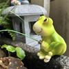 Креативная лягушка-рыболов, скульптура животного для сада, забавные наружные ландшафтные статуи, фигурки животных, украшения для коллекционирования