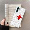 Autism Support Puzzle Phone Case For Huawei P50 Pro P10 P20 P30 P40 Lite Cover Mate 40 30 20 10 Lite Capa Shell