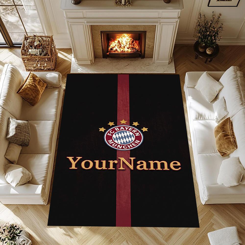 Fc Bayern München Customize your name rug, office chair cushion, home bedroom living room gift.