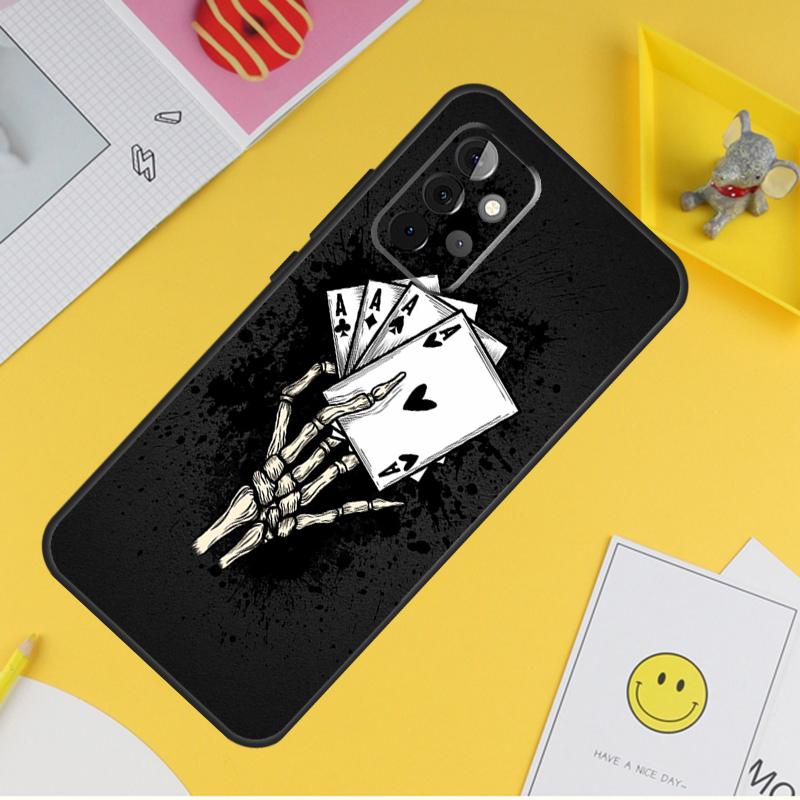 Poker Playing Card Cover For Samsung Galaxy A34 A35 A14 A15 A25 A53 A33 A13 A52 A32 A12 A51 A71 A54 A55 Case