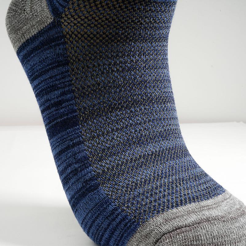 5 пар мужских носков, хлопковые спортивные баскетбольные мужские носки для бега, альпинизма, компрессионные дышащие спортивные носки высокого качества