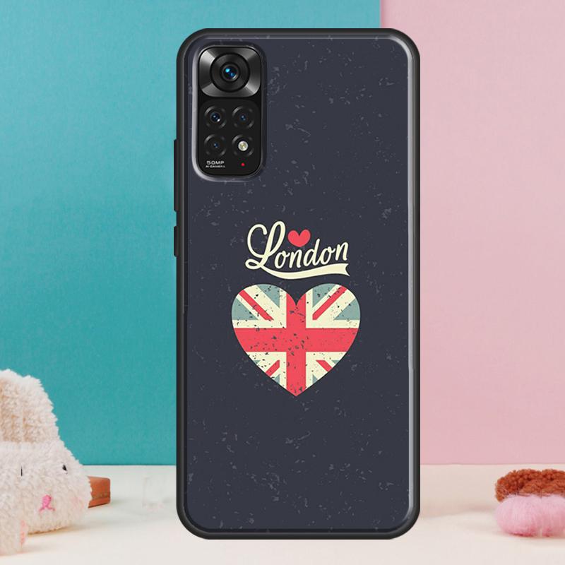 Лондонский Автобус Англия Биг Бен Чехол Для Xiaomi Redmi Note 14 13 Pro 12 11 9 10 9S 10S 11S 12S Redmi 14C 13C 10C 12C Обложка