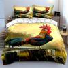 Rooster on wooden post. Bedding sets Duvet cover sets Duvet covers Pillowcases(1*Duvet Cover 2*Pillowcases without duvet insert)