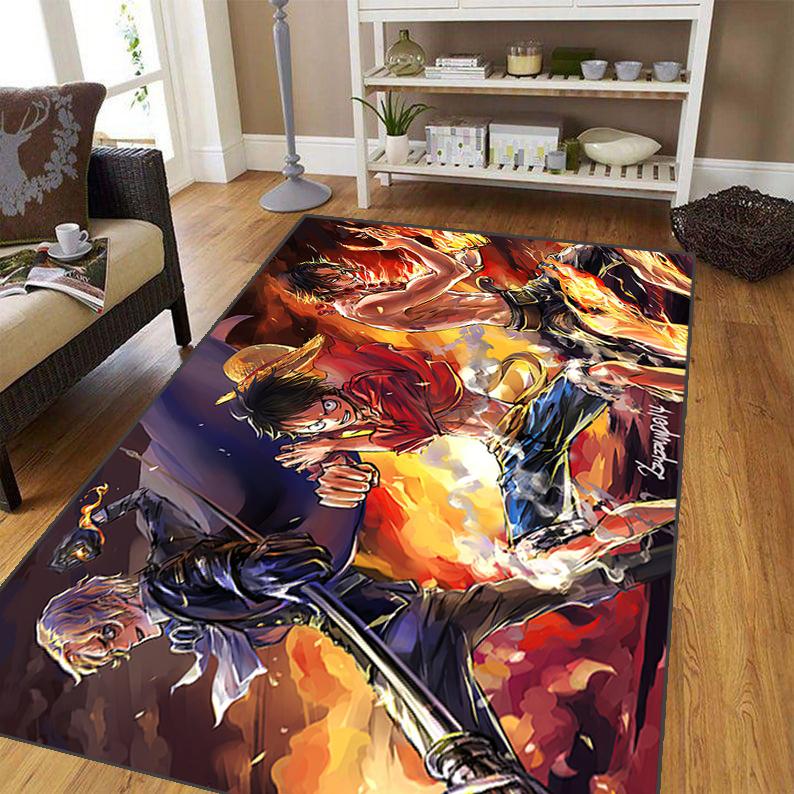 Ковер японского аниме для гостиной, мягкий фланелевой коврик для спальни, противоскользящий коврик для ванной комнаты, детский игровой коврик, большой коврик для самолета