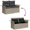 Ensemble de Canapés de Jardin vidaXL 10 Pièces avec Coussins Gris Clair Rattan Poly, Canapé de Jardin vidaXL 2 places 3357085