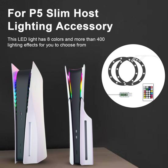RGB светодиодная лента для PS5 Slim с дисководом и для цифровой версии, 8 цветов