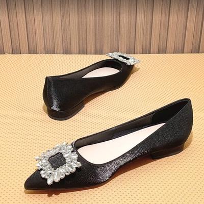 Модные осенние новые темпераментные нишевые женские туфли на плоской подошве, туфли со стразами для свадьбы, остроносые туфли-лодочки женские