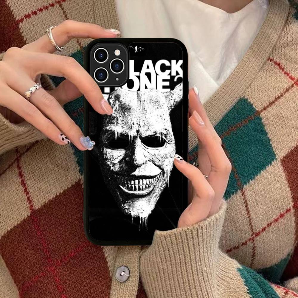 Фильм ужасов Черный P-Телефон для iPhone 11 12 13 14 15 16 17 Pro Max Plus Ударопрочные задние чехлы для телефона из ТПУ+ПК