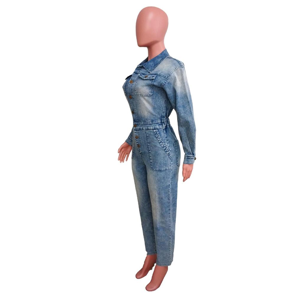 Европейский и американский стиль женский сексуальный джинсовый модный комбинезон, вдохновленный инфлюенсерами