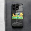 S-Sesame S-Street Phone Case For IPhone 17 Air 16 E Pro Max 15 14 13 Mini 12 Pro 11 Max Plus Black Glass Cover
