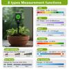 Digital 8 In 1 Soil Tester Air Humidity EC PH Temp Light Intensity Fertility Soil Moist SALT Detector for Flower Plants