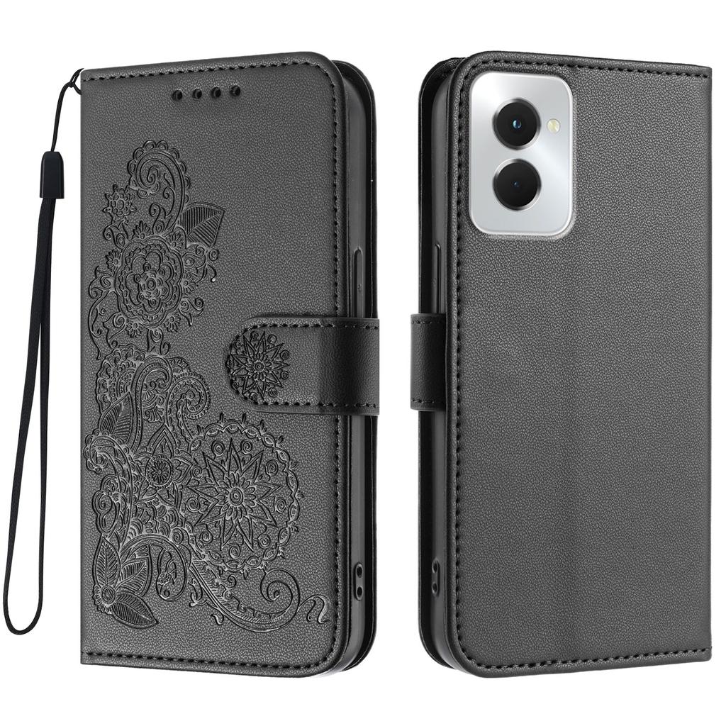 For Motorola Moto G Power (2024) Phone Cases Mandala Flower Leather Wallet Mobile Cover with Strap