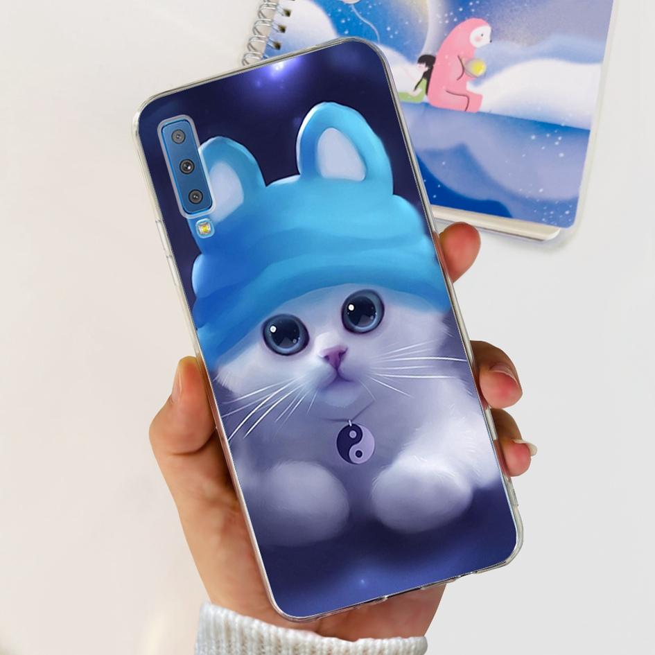 Силиконовый Чехол Для Samsung Galaxy A7 2018 Чехол A750 A750F Чехол Прозрачный ТПУ Модный Чехол Для Телефона Для Samsung A 7 2018 SM-A750F Fundas
