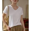 Large Round Neck T-shirt for Women's Summer New Short-sleeved Loose Straight Versatile Base Top