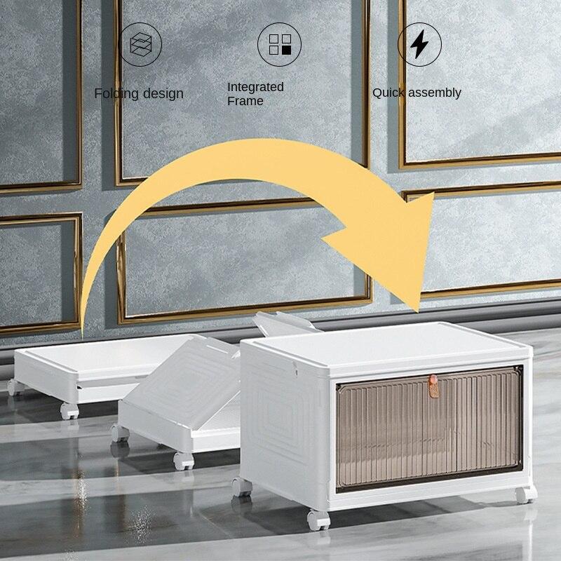 Transparent Shoe Box Folding Shoe Box Storage Box Installation Free Artifact Shoe Rack Dust Proof Dormitory Assembly Plastic Simple Shoe Cabinet