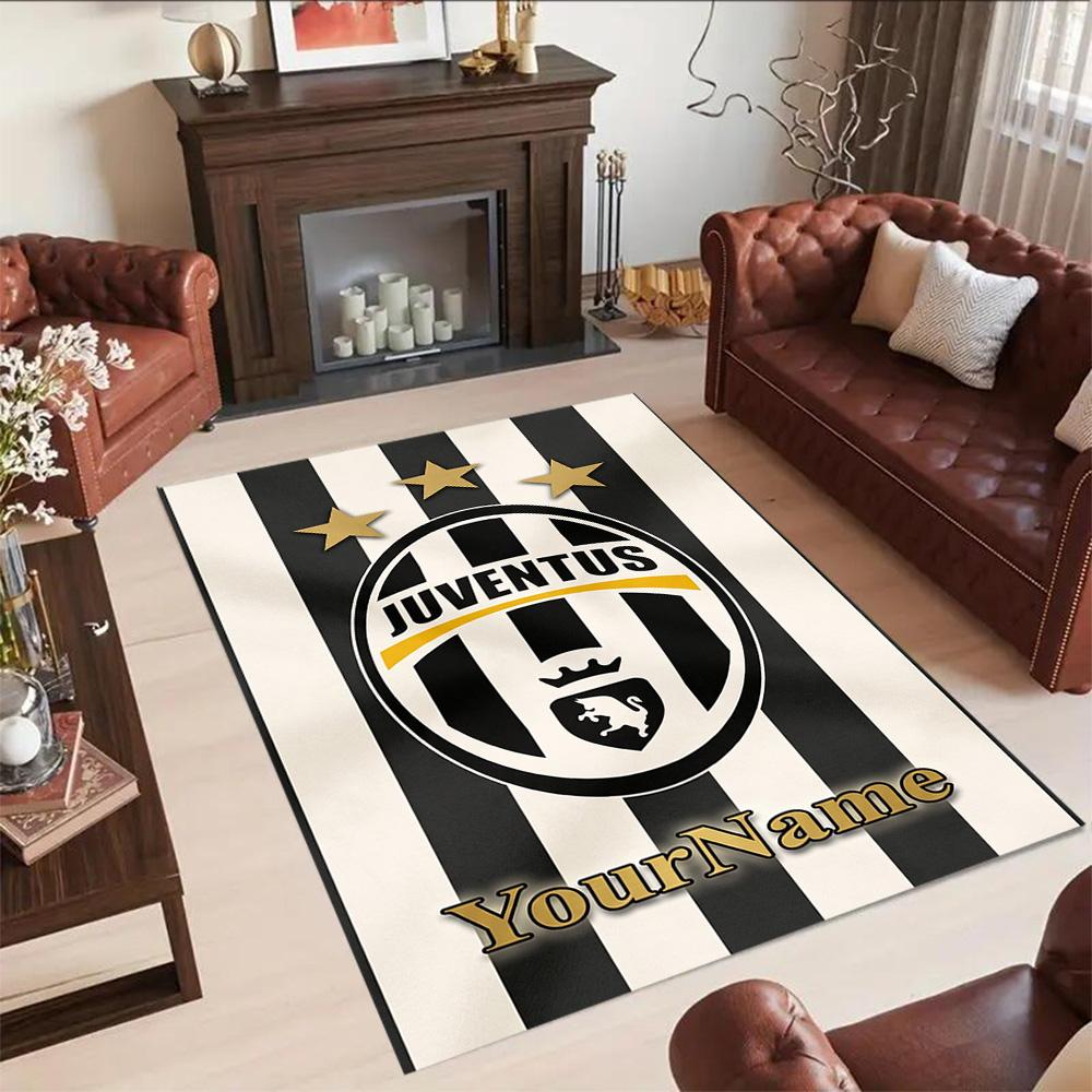 Juventus Customize Your Name Floor Rug Office Rug Suitable for Hallway Dining Room Foyer Entryway Anti-slip Rug Office home decor