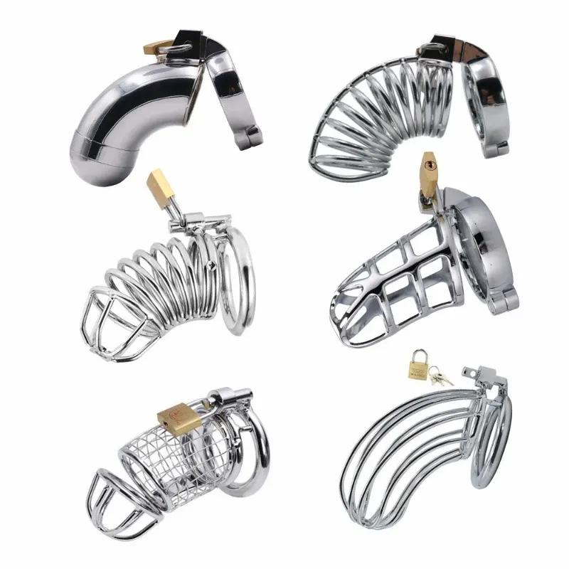 CB Male Chastity Cage Binding Tool Cock Cage Sex Toys for Men Rise of Loyalty Penis Ring Lock Metal Wearable Device for Outdoor